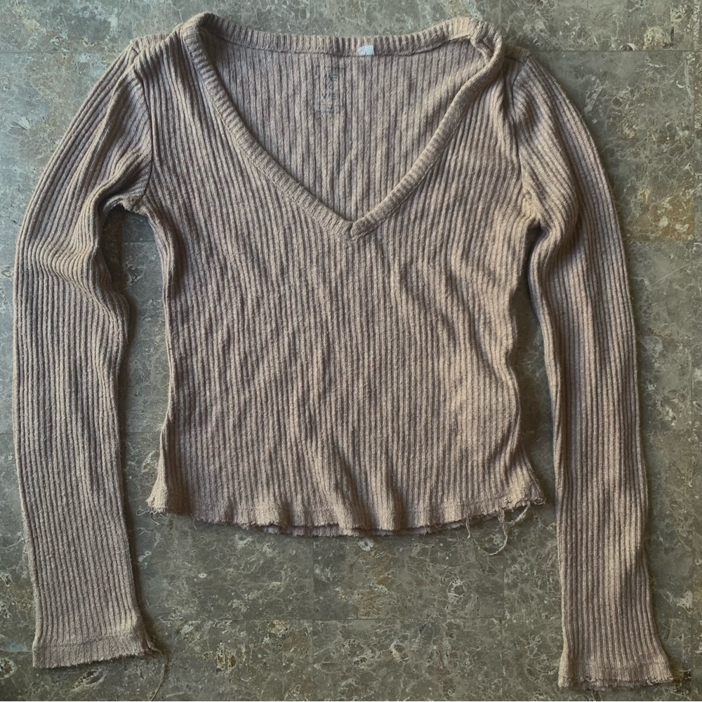 caramel long sleeve top